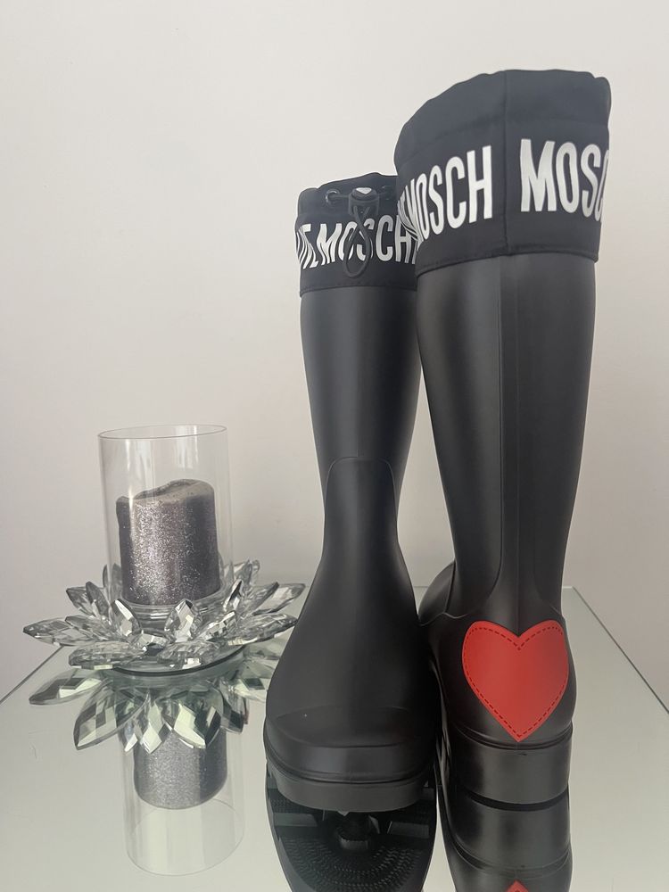 Nowe kalosze Love Moschino, 24,5cm