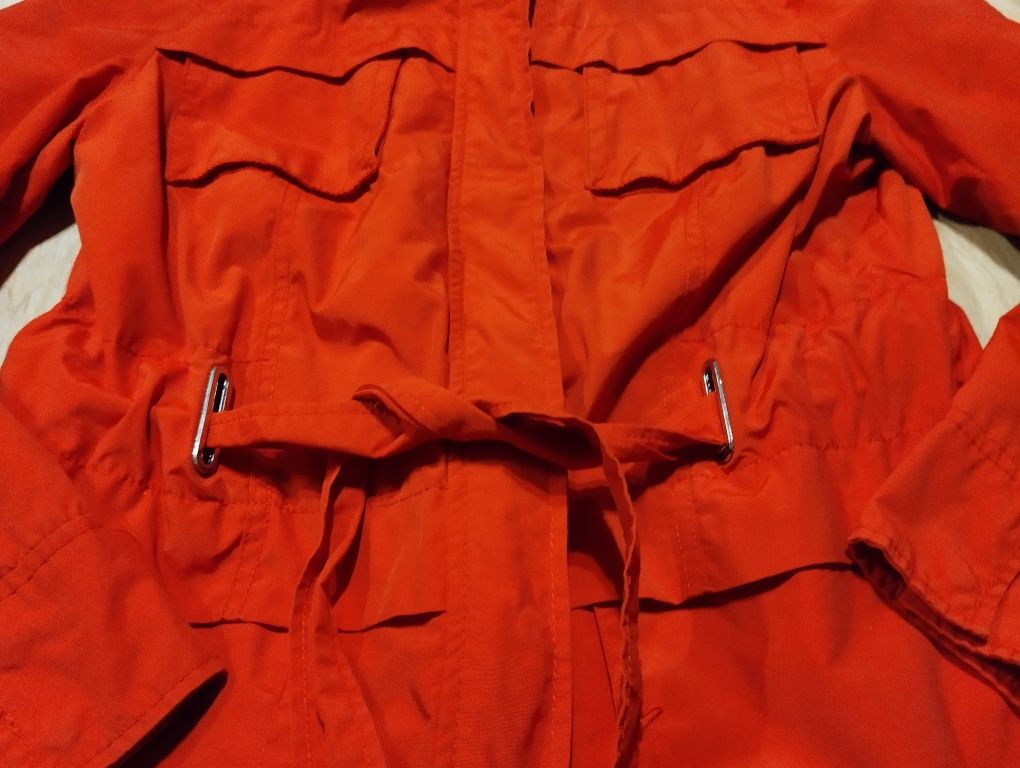 Czerwona kurtka przejściowa Zara Basic XL