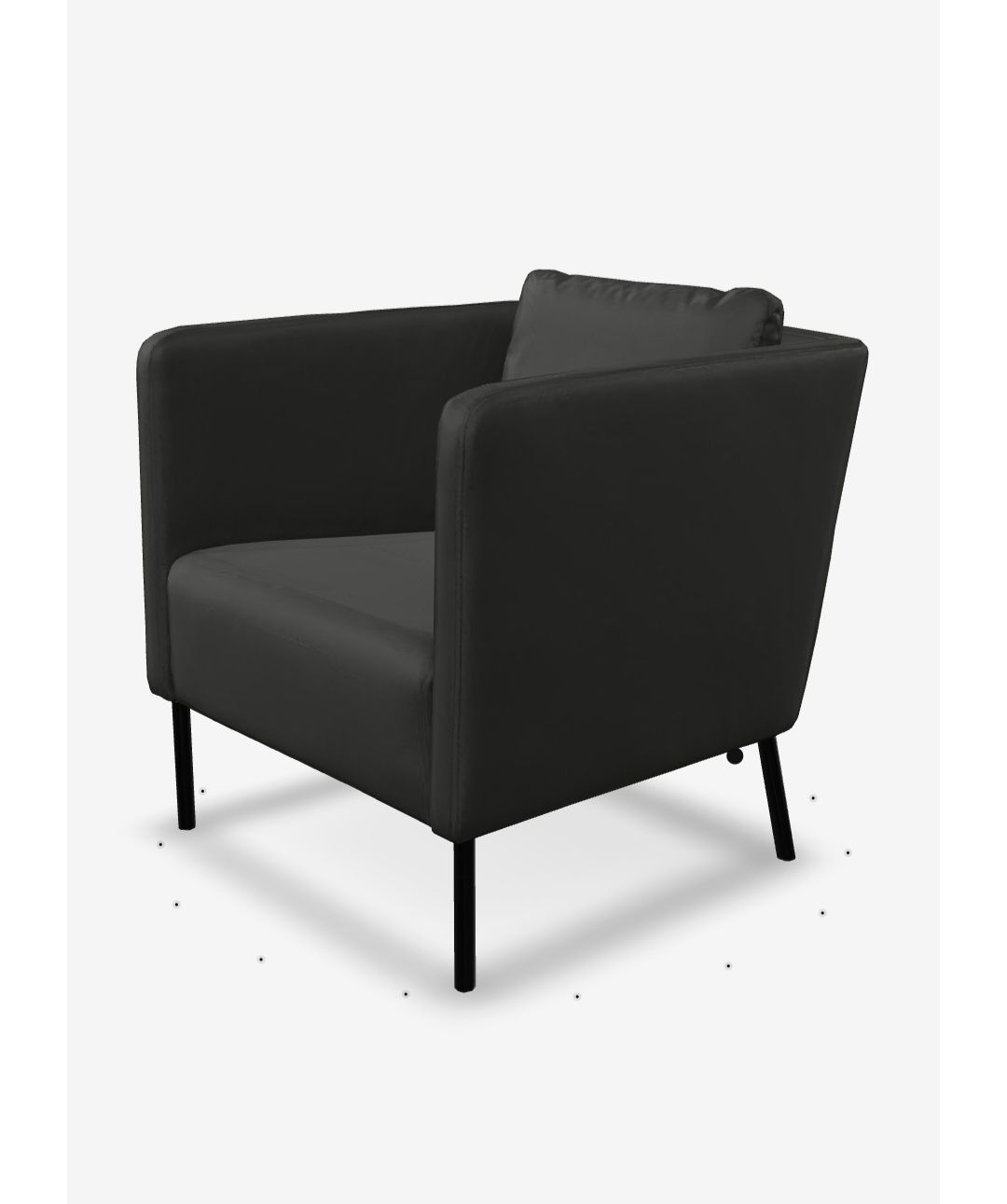Fotel Ikea Eco skóra czarny