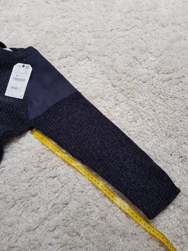 ZARA 122 nowy sweterek sweter granatowy elegancki