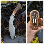 Kukri Dracula, nóż ręcznie wykuty/ maczeta do lasu/ knifemaking
