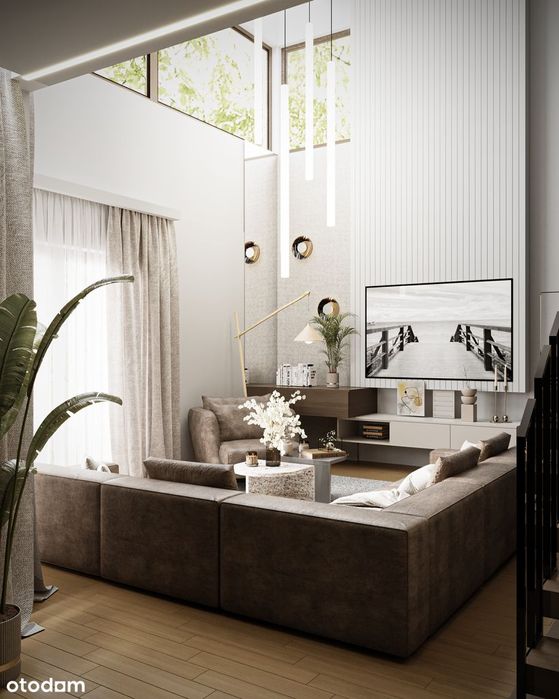 Nowoczesna rezydencja pod Białymstokiem – wysoki salon i duża działka