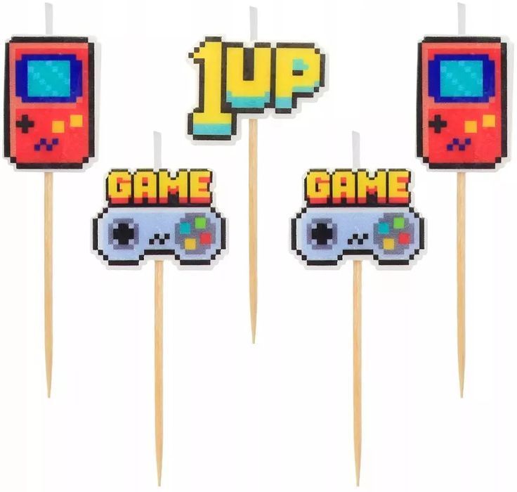 Świeczki pikery, Game on (5 sztuk). Godan