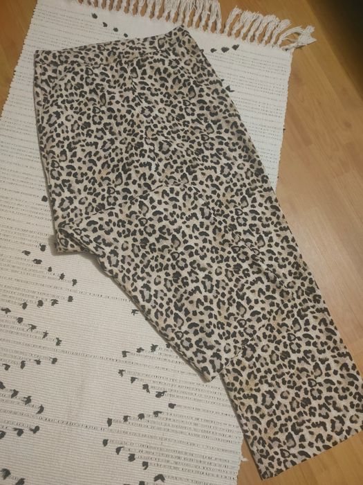 Брюки штани палаццо у леопардовий принт