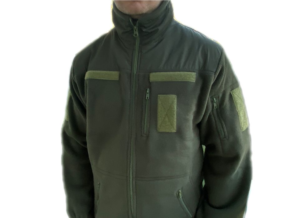 Флісова куртка, кофта, толстовка фліска олива /хакі, флиска