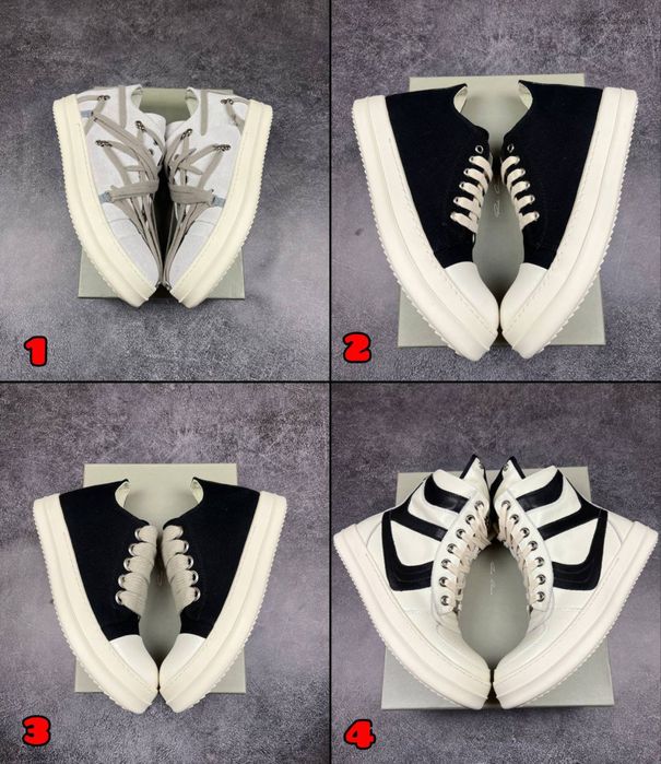 БЕЗ ПЕРЕДПЛАТИ‼️ Кросівки Rick Owens Ramones,Geobasket/Унисекс,Преміум