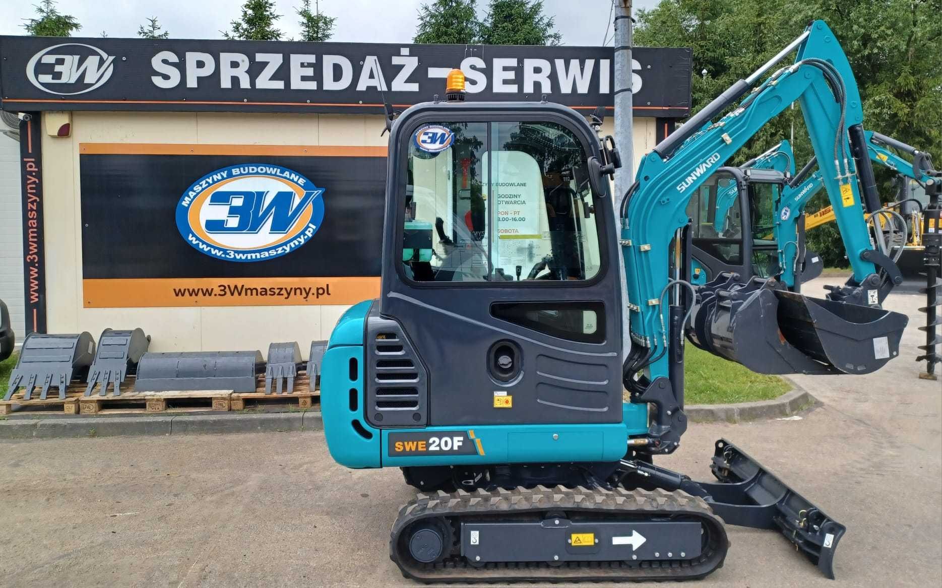 Mini-koparka SUNWARD SWE 20F Nowa 2025, 1940 kg, Gwarancja 5 lat !!!
