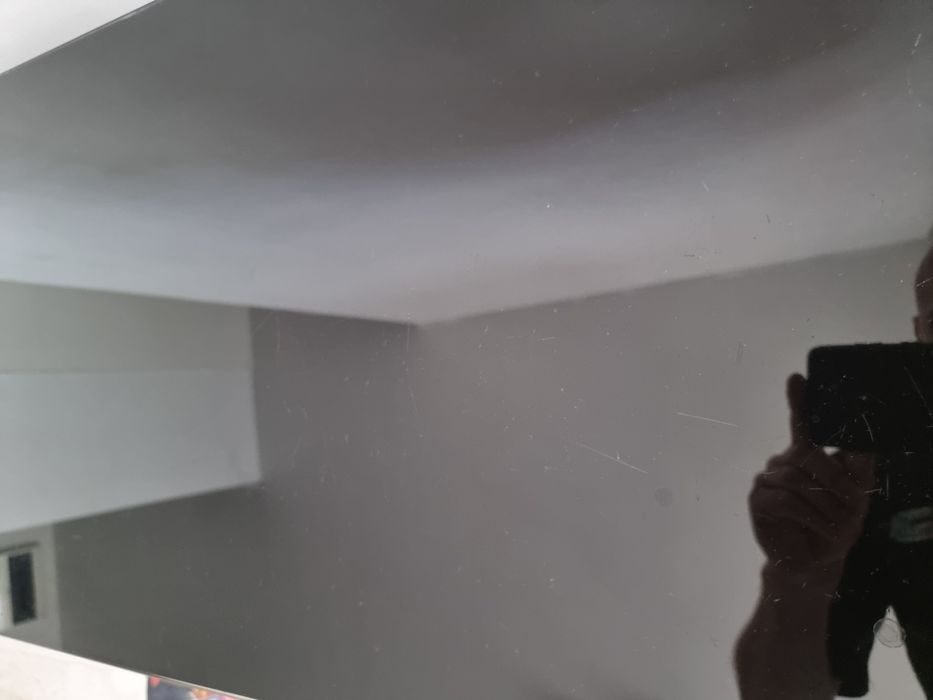 Szafka  RTV  półka pod TV szkło biały połysk