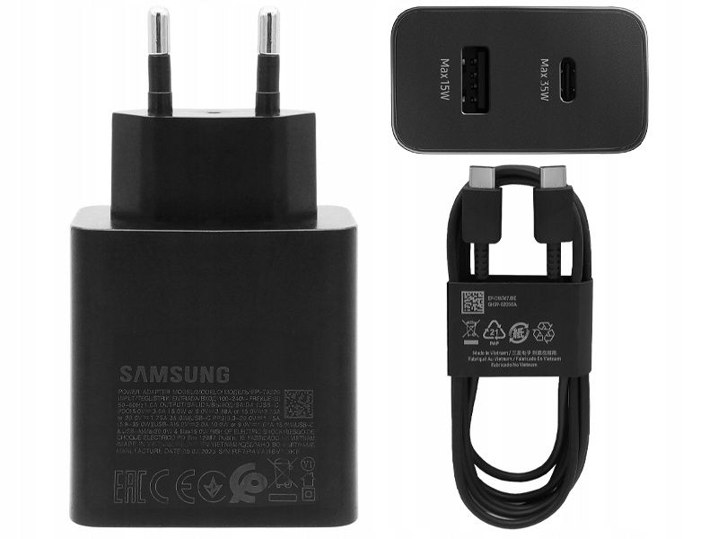 Oryginalna Ładowarka Samsung 35W SUPER FAST CHARGE dual 2XUSB Kabel