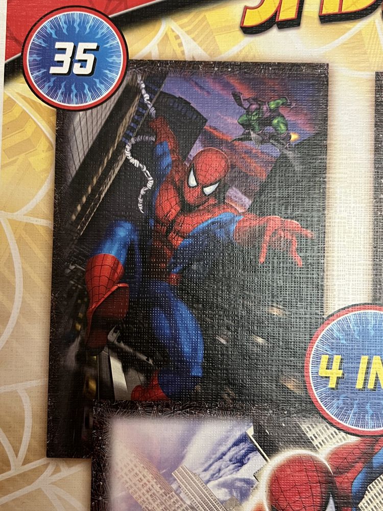 Набор пазлов Spider Man Marvel 4 в 1, абсолютно новые