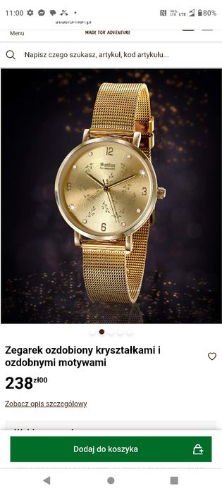 Gratisy Piękny złoty zegarek idealny na prezent.Spraw uśmiech żonie