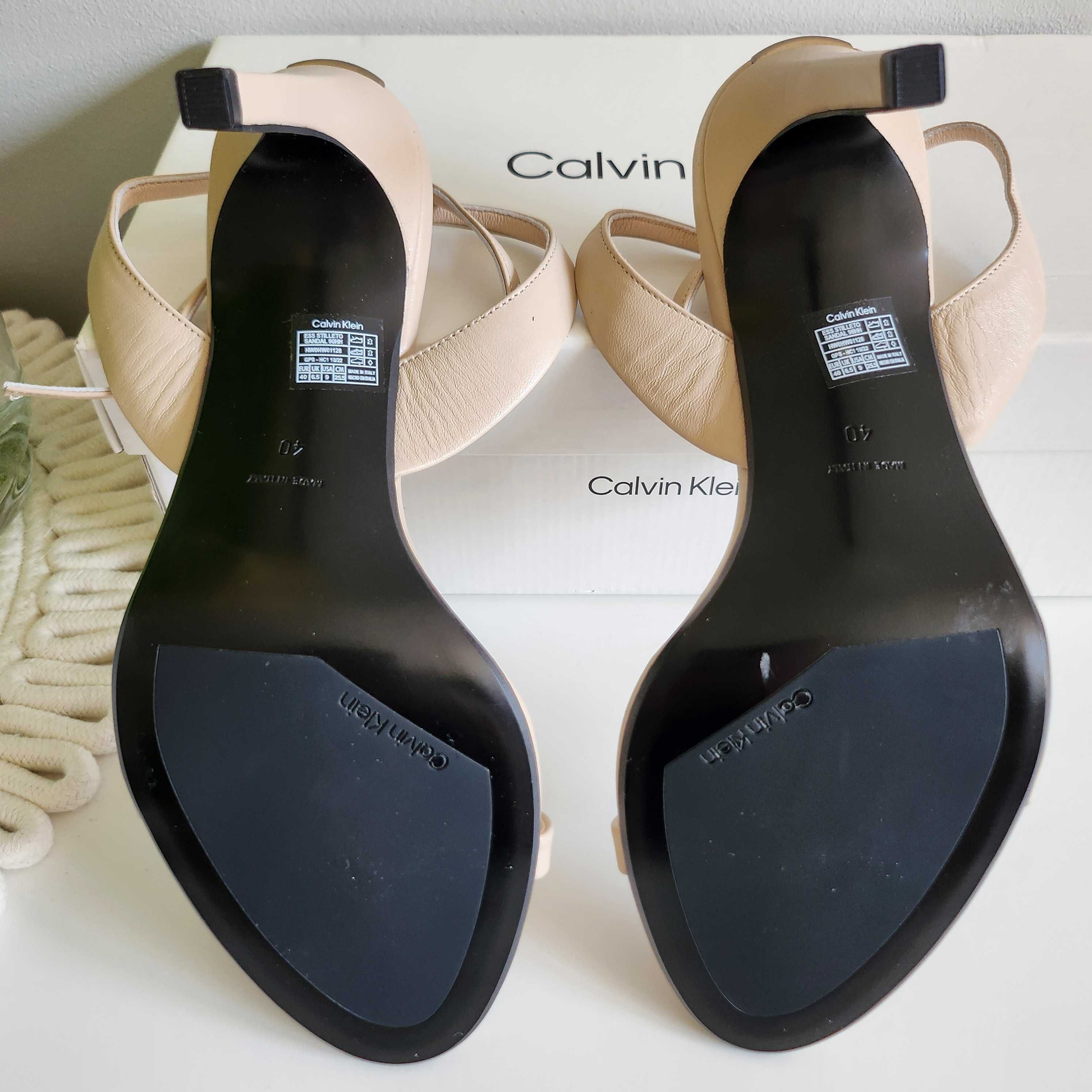 Buty damskie, Calvin Klein, Sandały 90-Hh  Beżowe, rozmiar 40