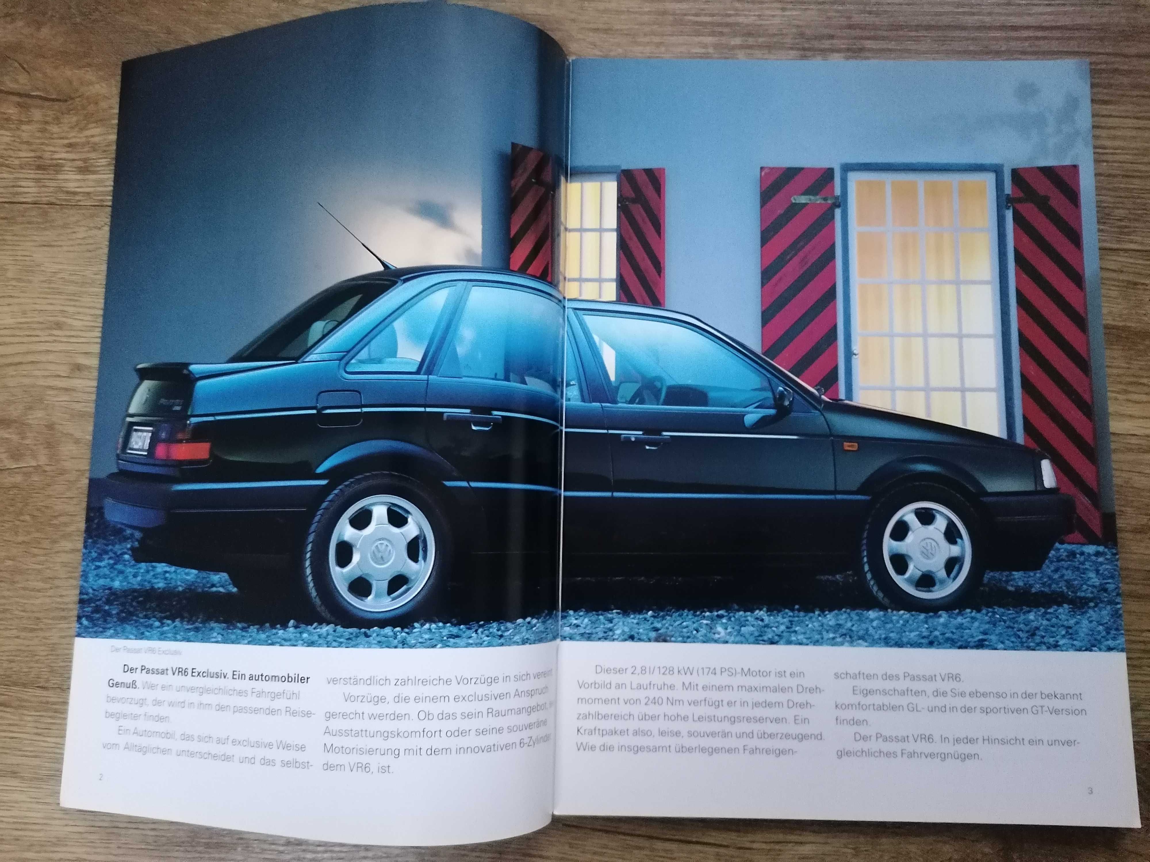 Prospekt VW Passat B3 VR6 GL, GT, Exclusiv