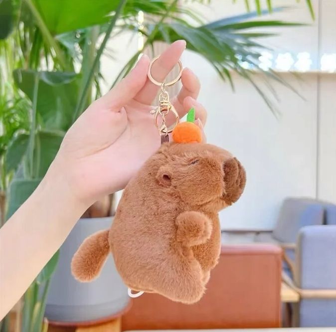 Brelok Kapibara Mini Maskotka Śpiewa I Świeci Zawieszka Capybara