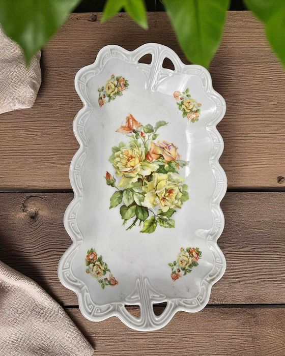 Patera półmisek róże Silesia Königszelt AG Jaworzyna Śląska 1914/18r