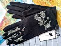 Code zimowe damskie rękawiczki ocieplane modne nowe