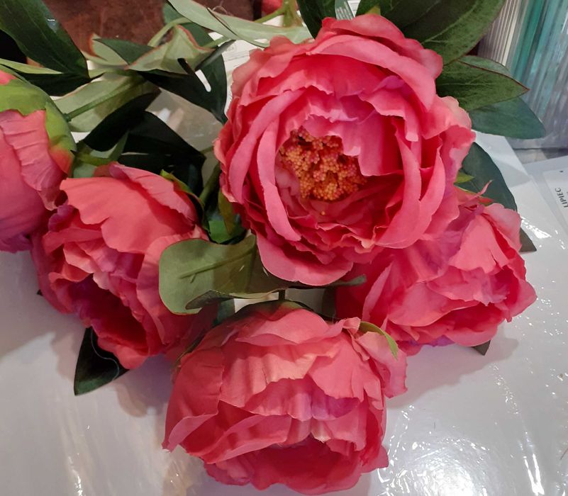 Piwonia kwiaty szuczne bukiet