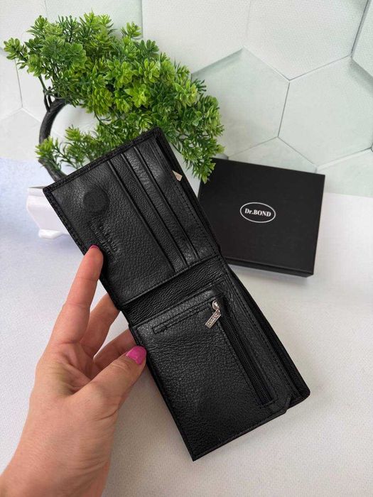 чоловічий шкіряний гаманець портмоне шкіряне на магніті