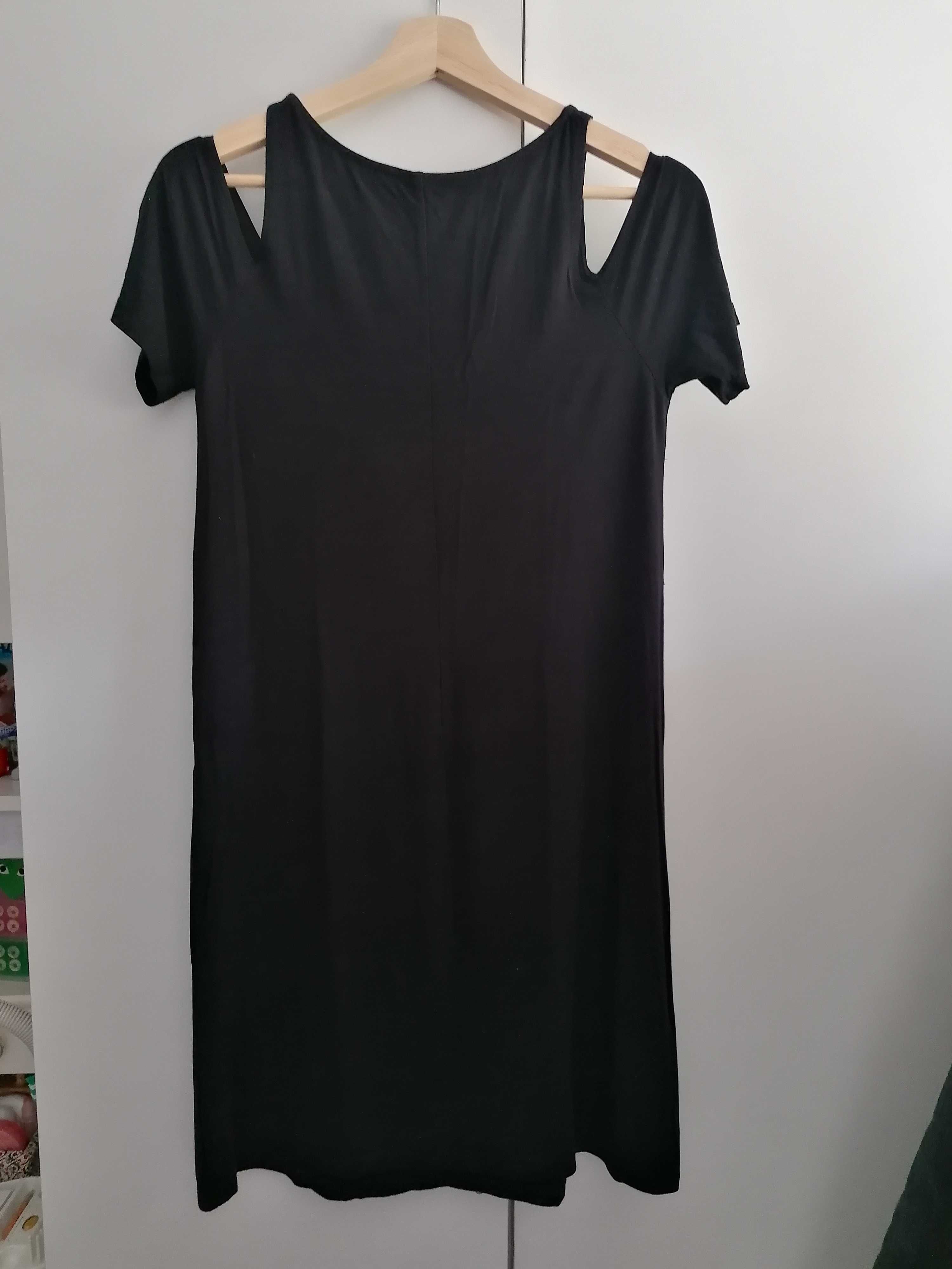Vestido de malha preto stradivarius