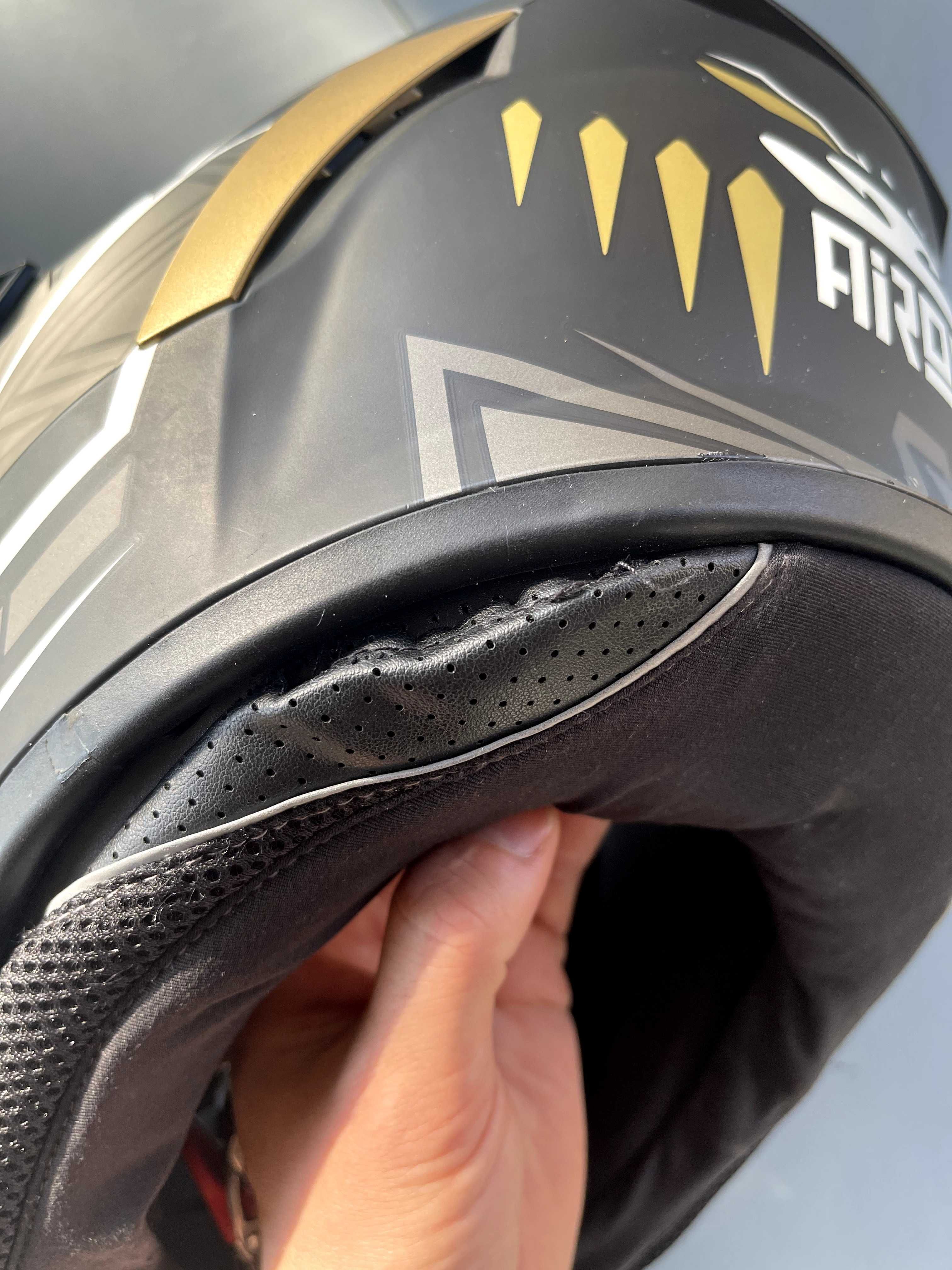 Airoh Spark M 57 58 integralny kask pełny blenda pinlock czary mat!