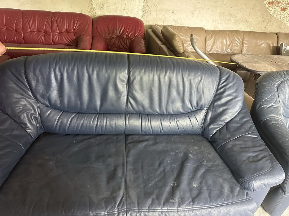 Шкіряний комплект , синього кольору !