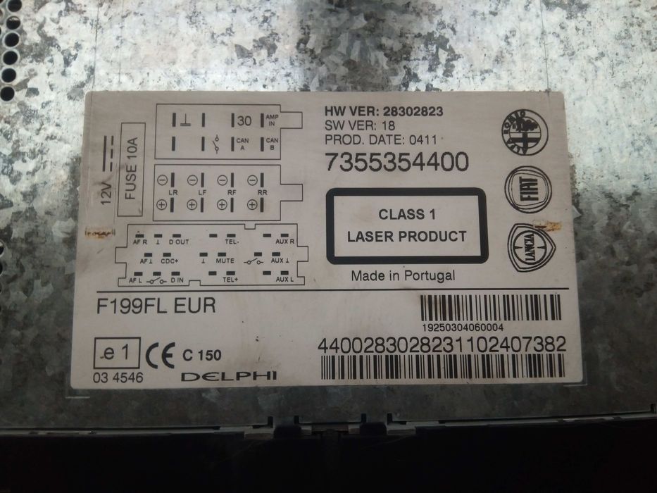 Rádio / auto-rádio FIAT Punto Evo (199_)