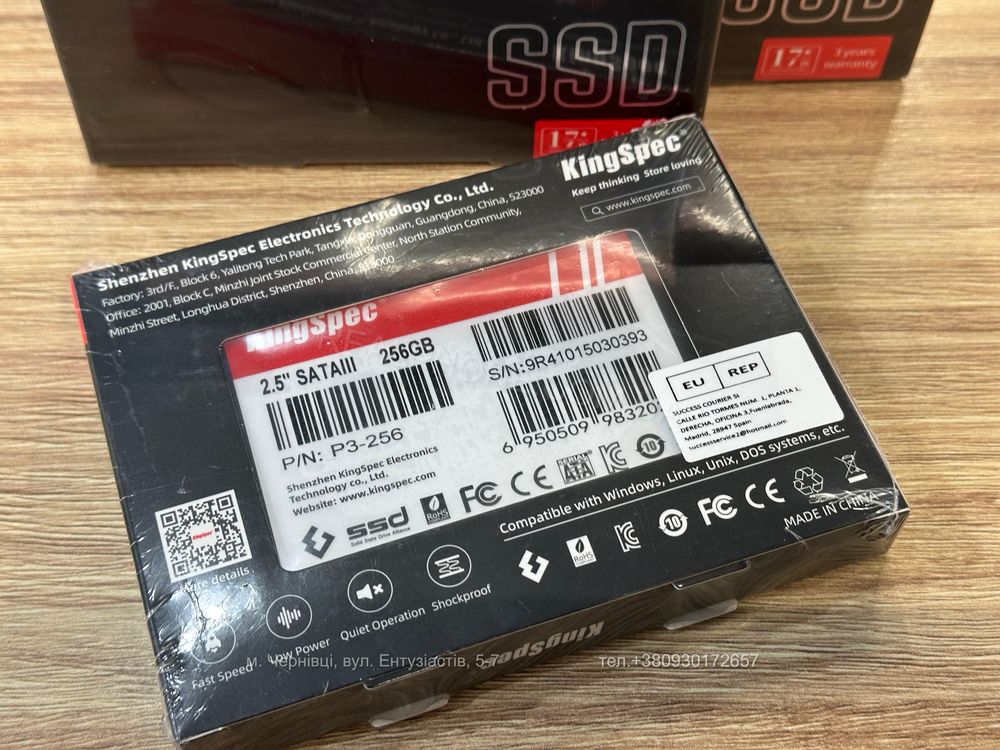 SSD накопичував KingSpec 256GB