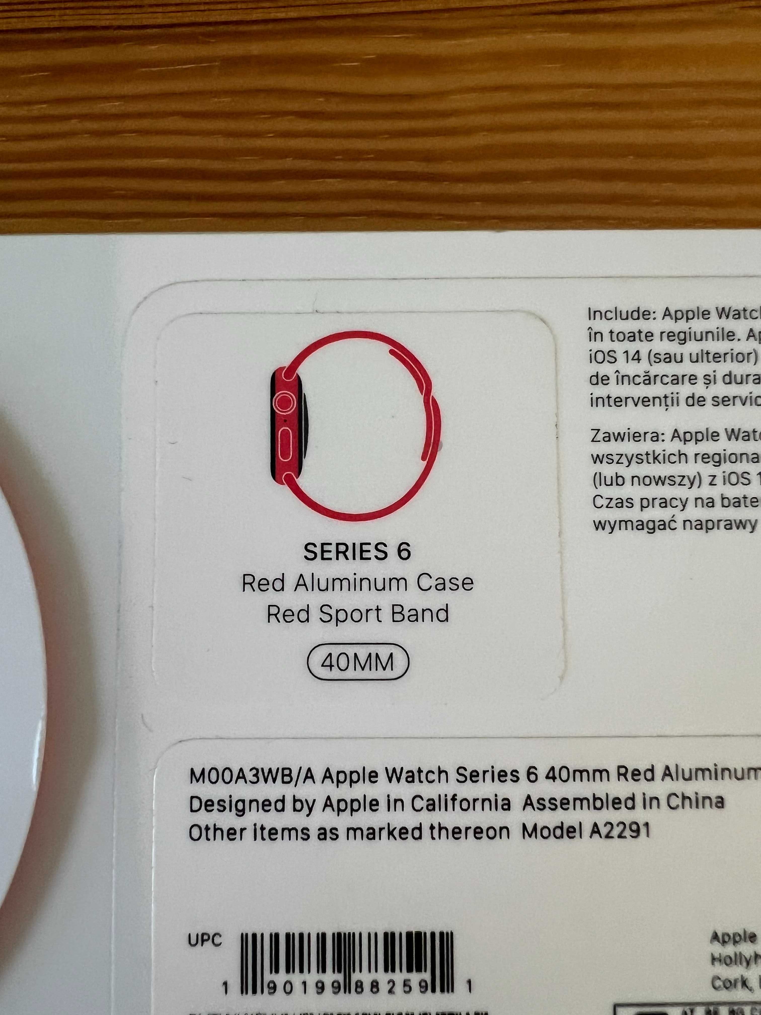 Apple Watch 6 Red Aluminium 40mm