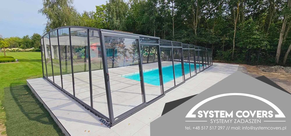 Zadaszenie basenowe, basenu, 500 x 1280 x220 cm - System Covers