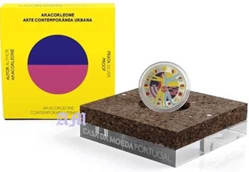 Portugal 10€ Moeda AKACORLEONE Prata Proof Colorida