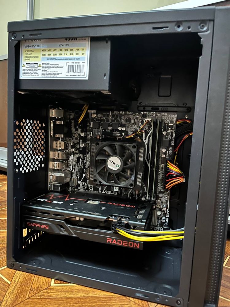 Ryzen 5 2400G, RX6600 8gb, 16gb DDR4, 250gb SSD ігровий компʼютер
