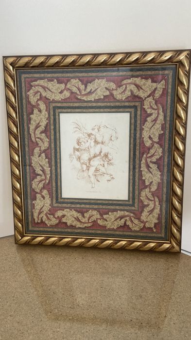Quadros anjos com moldura dourada