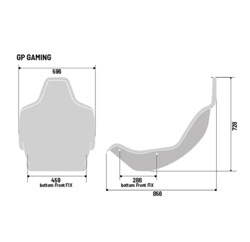 Czarny fotel rajdowy Sparco GP SimRacing czarny z mocowaniami
