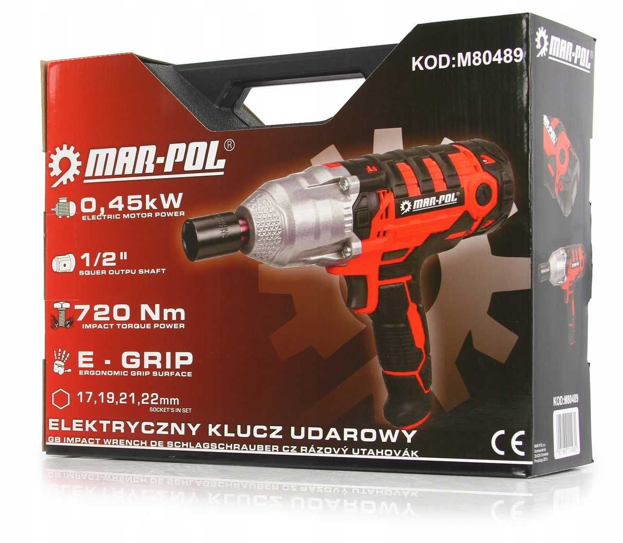 Elektryczny Klucz Uarowy Samochodowy 1/2 DO KÓŁ + NASADKI