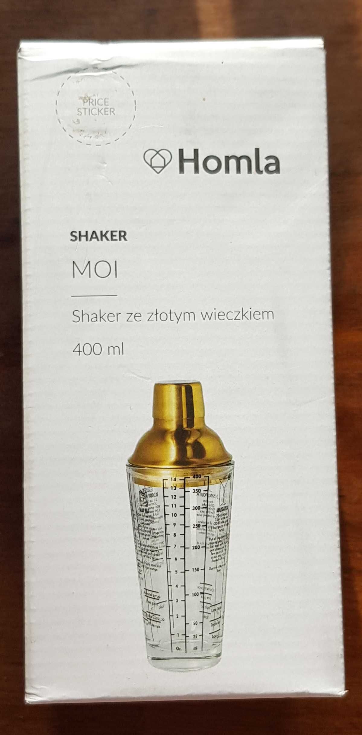 Shaker ze złotym wieczkiem - Homla