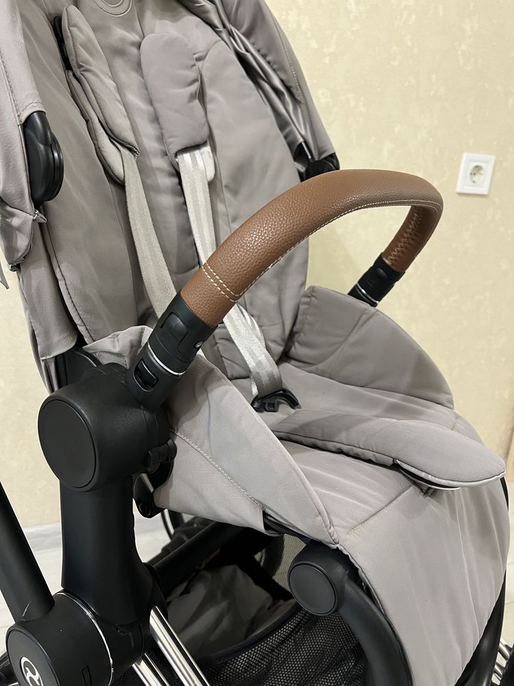 Прогулка коляска ,візок Cybex 4.0 Priam Chrome Brown Grey+подарки