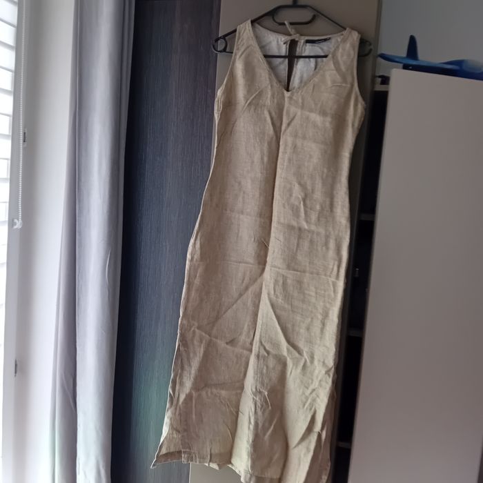 Lniana sukienka H&M, rozmiar 34 / małe  36
