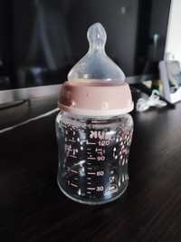 Бутылка стеклянная с силиконовой соской NUK First Choice, 120 мл