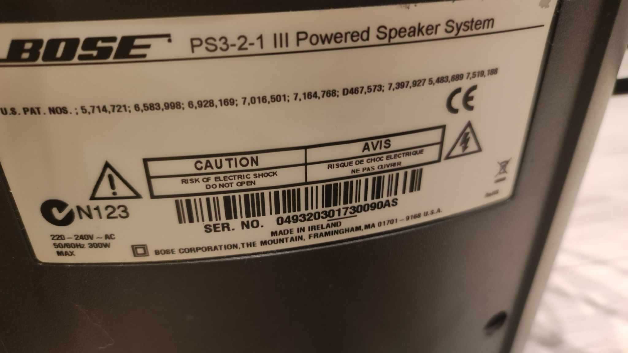 Bose 3 2 1 II, kompletne