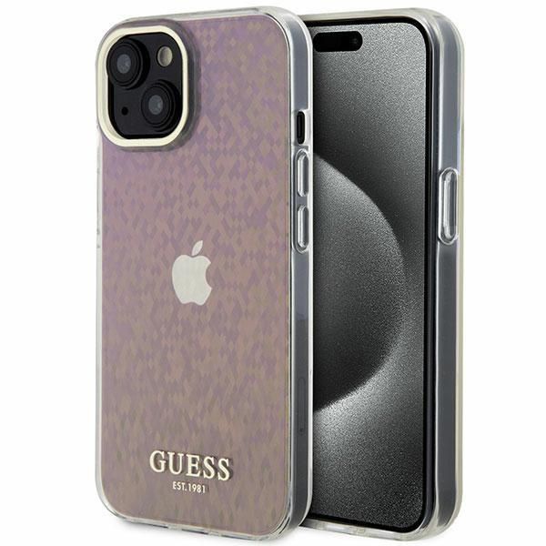 Etui Guess Guhcp15Shdecmp Iphone 15 6.1" Różowe Disco Iridescent