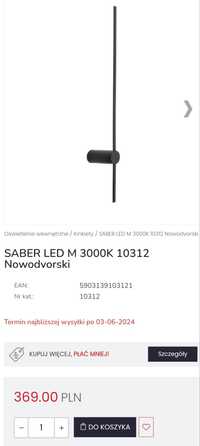 Kinkiet SABER LED M Nowodvorski 10853