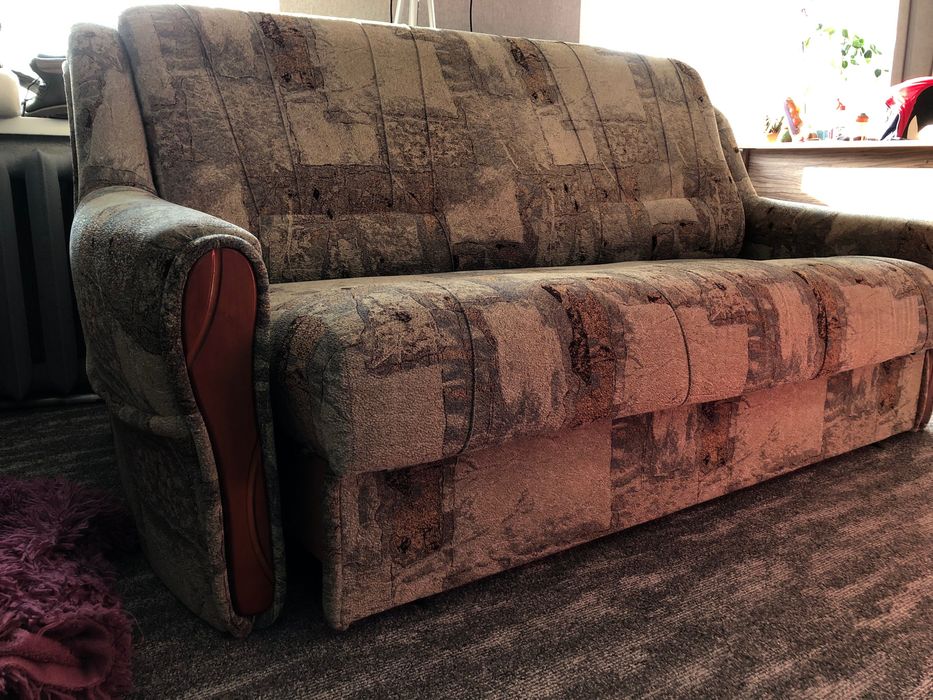 Розкладний ліжко-диван + 2 крісла