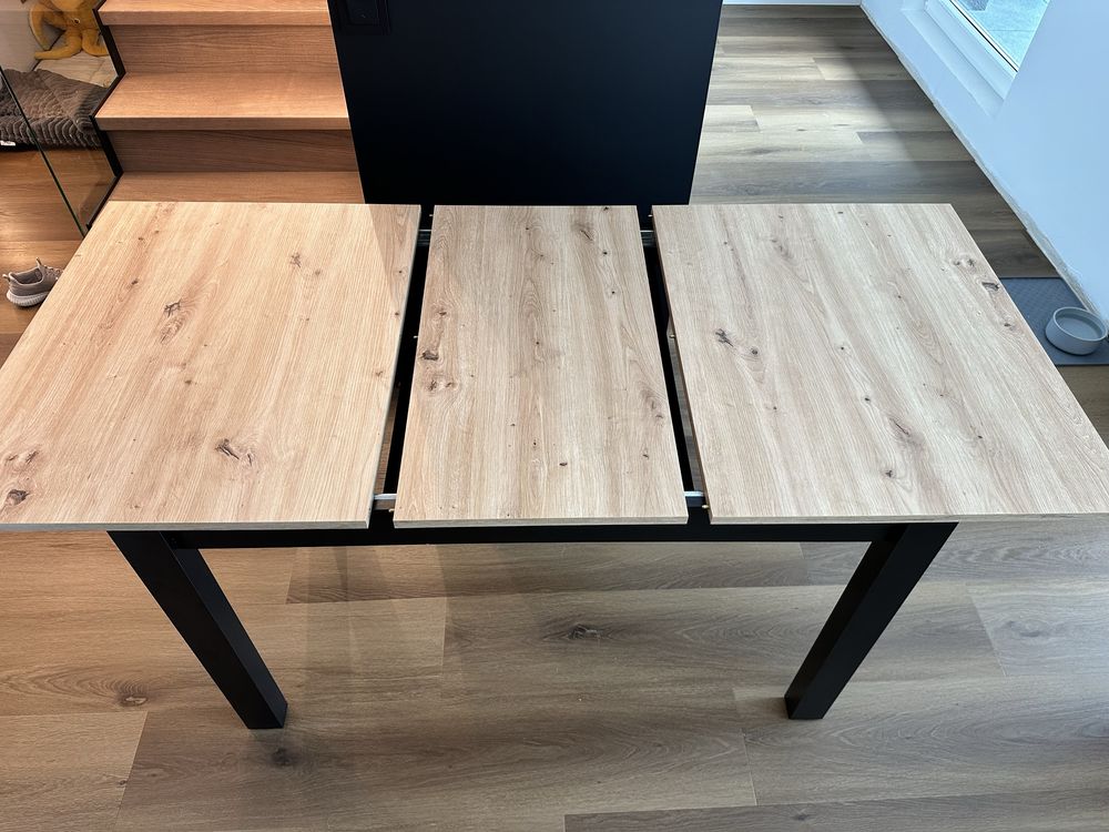 Stół rozkładany Elegance 120/160x75cm dąb złoty craft