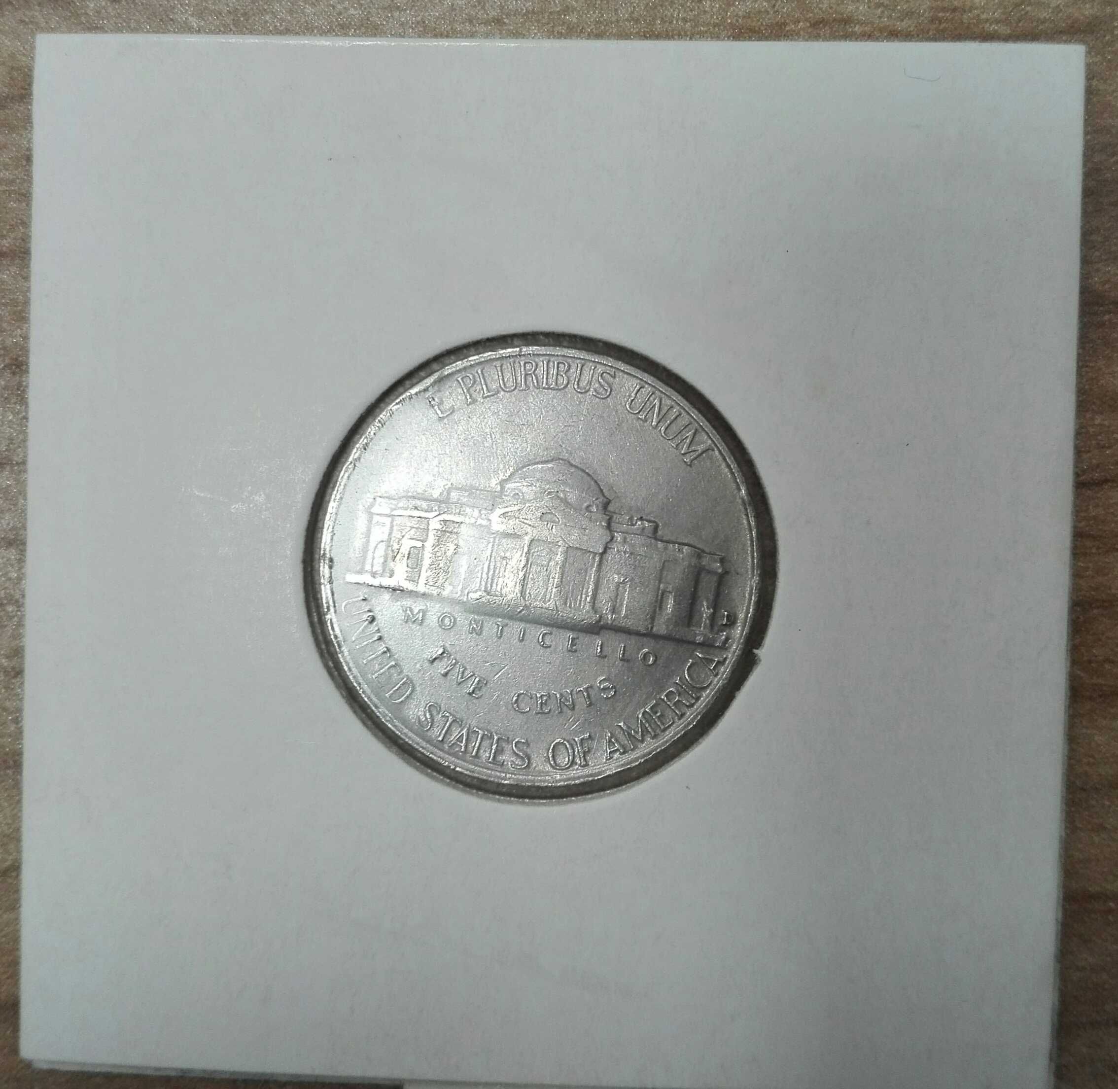 Moneta amerykańska five cents 1964 kolekcjonerska