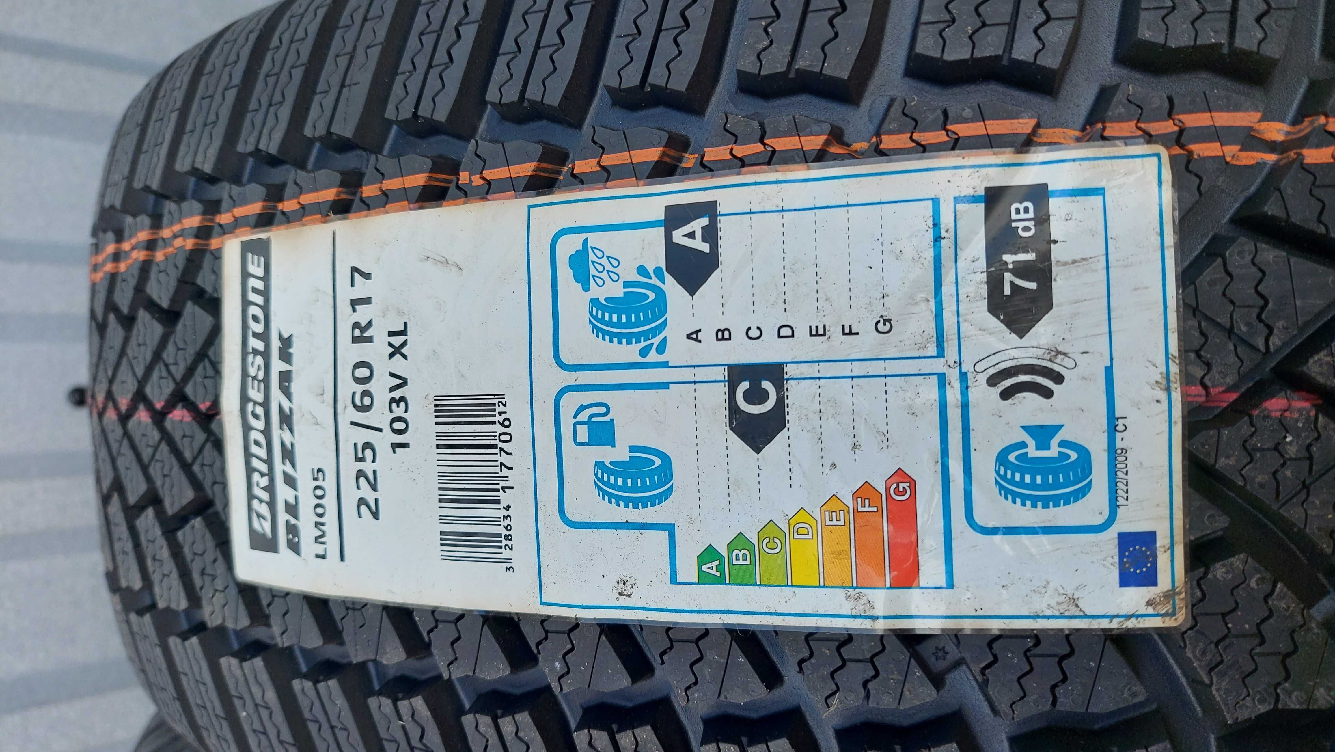 Opony zimowe 2x 225/60r17 103V Bridgestone Blizzak LM005 NOWE+MONTAZ