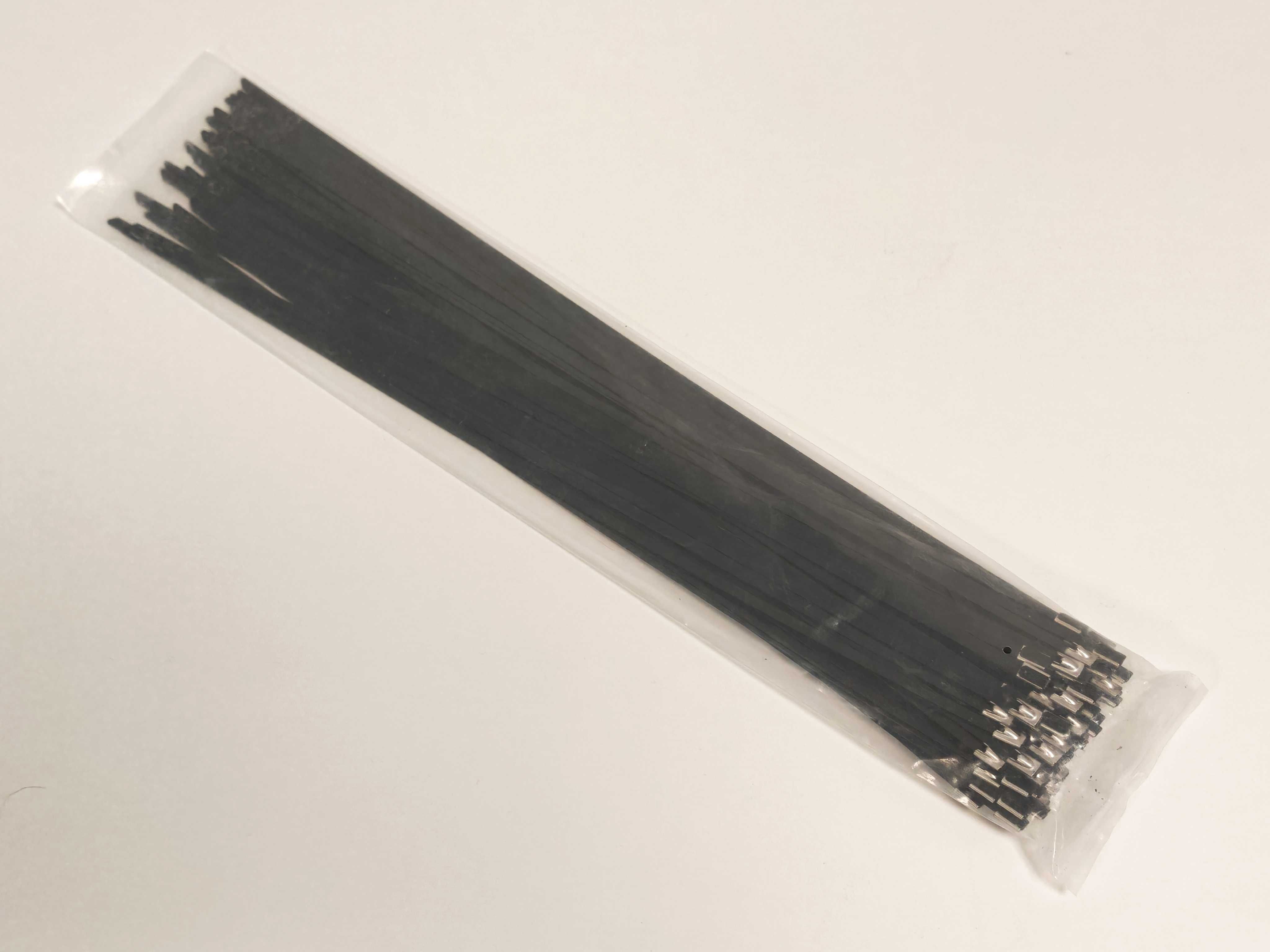 Opaski zaciskowe Stal nierdzewna 316 PVC Atest 4.6/400mm 100szt. Nowe