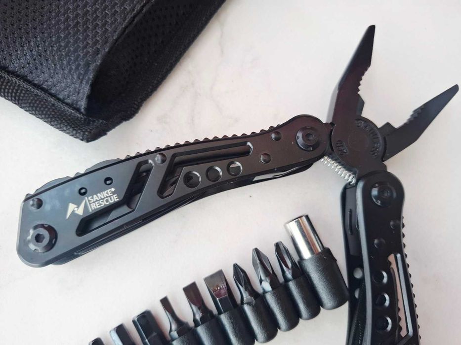 Новий мультитул функціональний Sanke Rescue 24 в 1 (чорний з бітами)