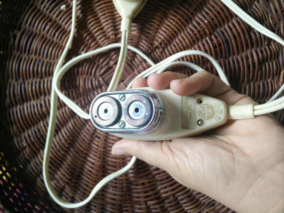 Máquina de barbear antiga/vintage Philips USADA