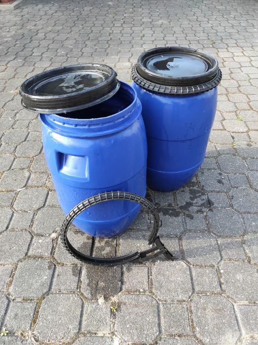 Beczka 30 i 60 l Plastikowa z Obejmą. Szczelna