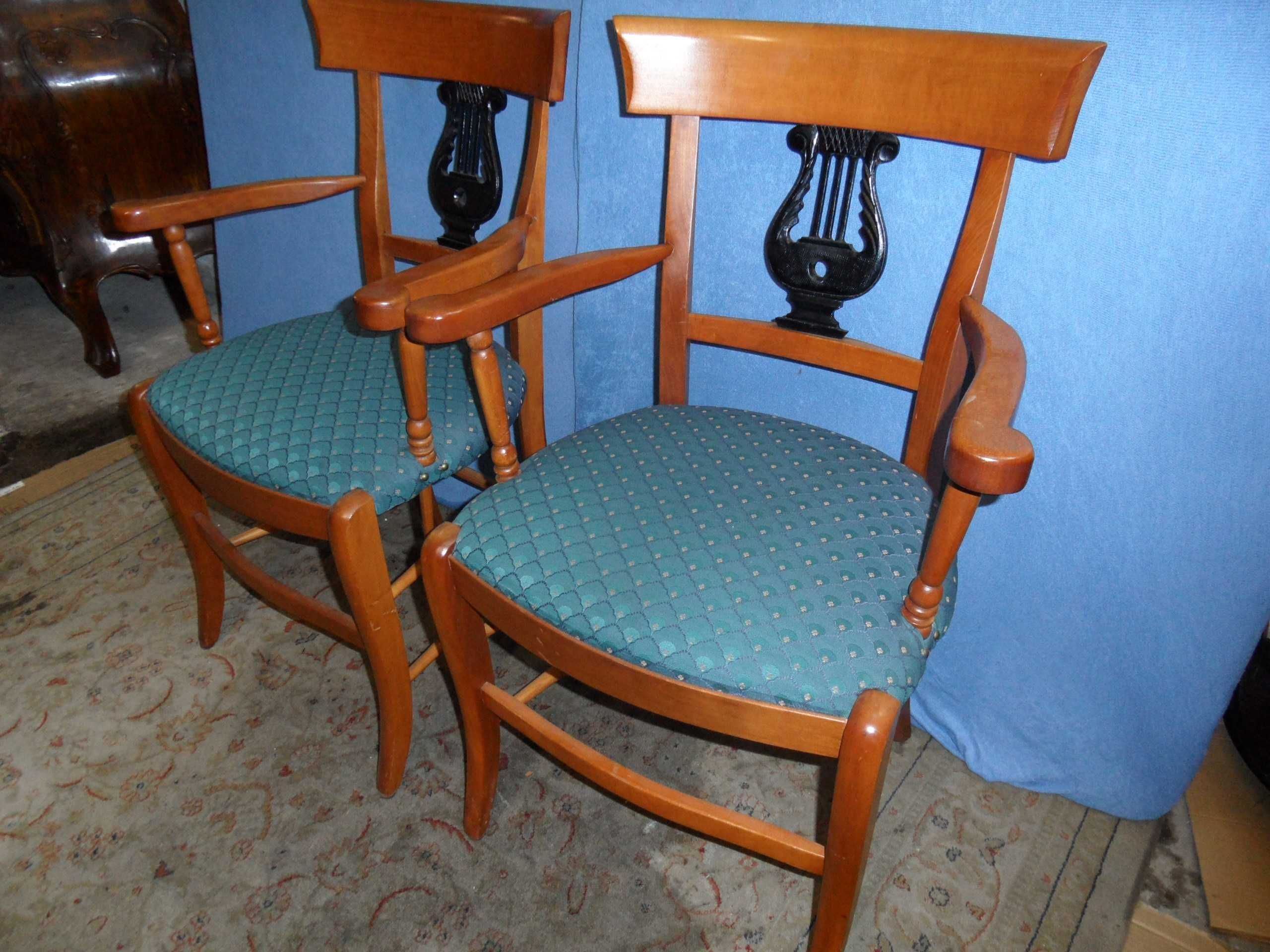 2 Krzesła Kapitańskie Klucz Wiolinowy z Niemiec